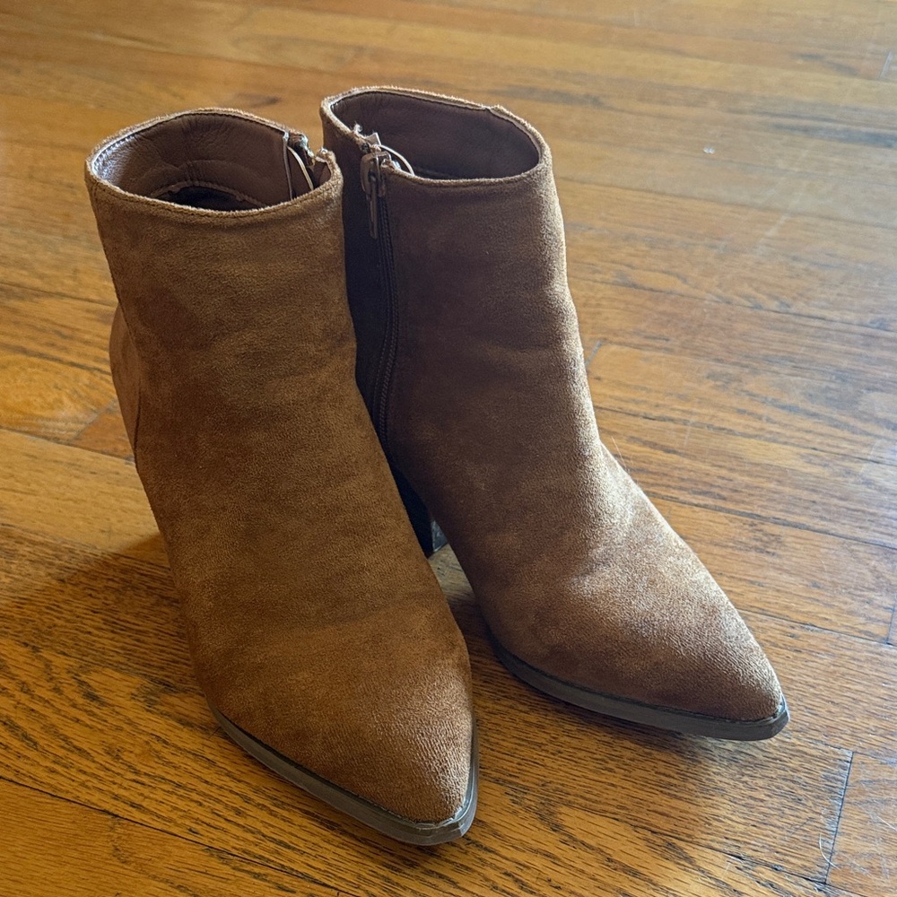 Brown Suede Ankle Boots